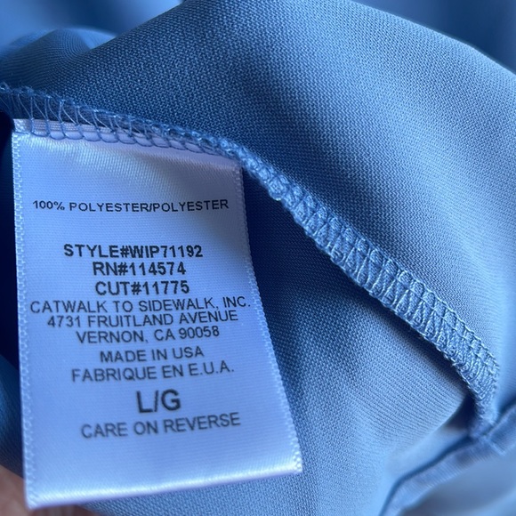 Pleione Denim Blue Off the Shoulder Dress Size L Nordstrom - Picture 7 of 7